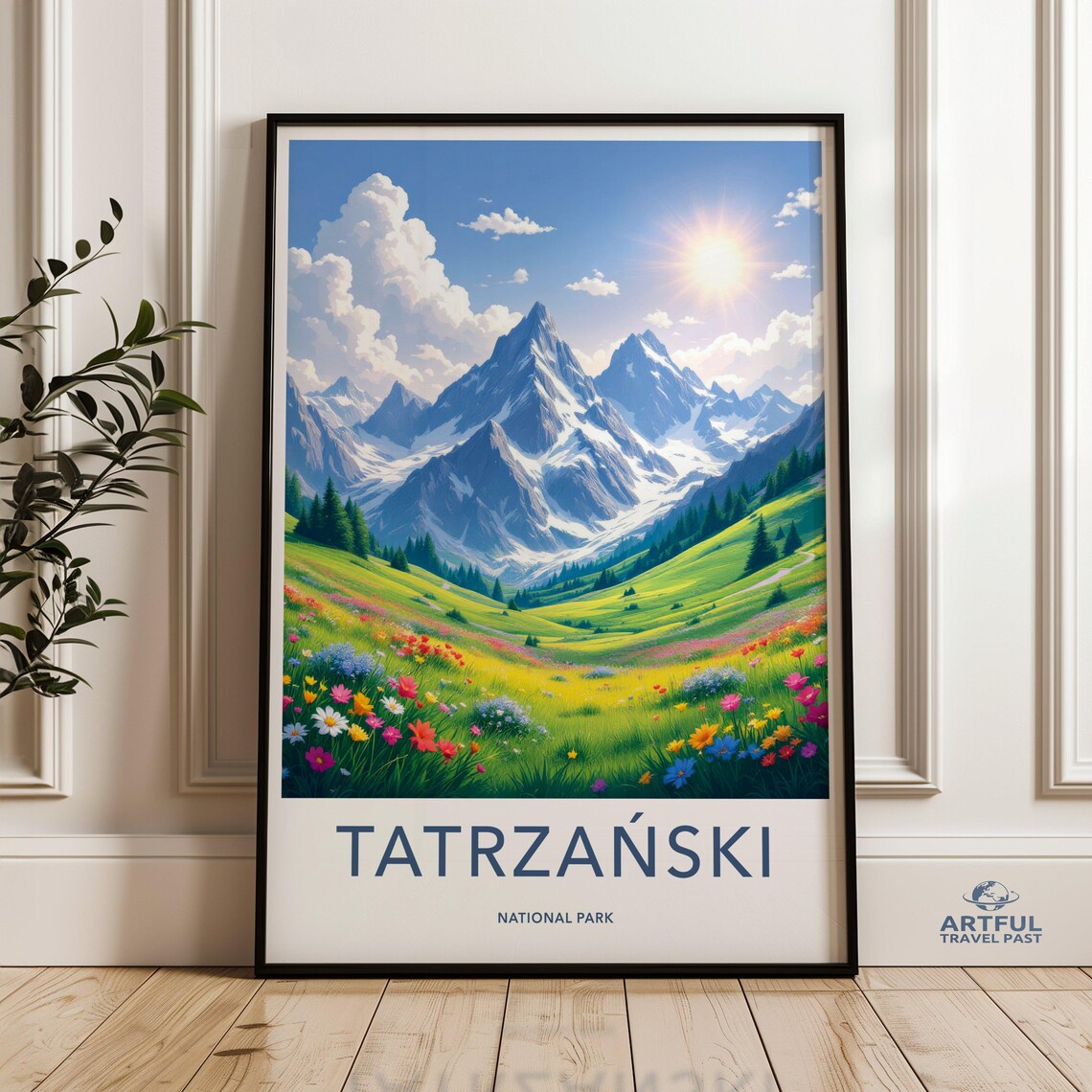 Tatrzański National Park Alpine Meadow Wildflower Travel Poster