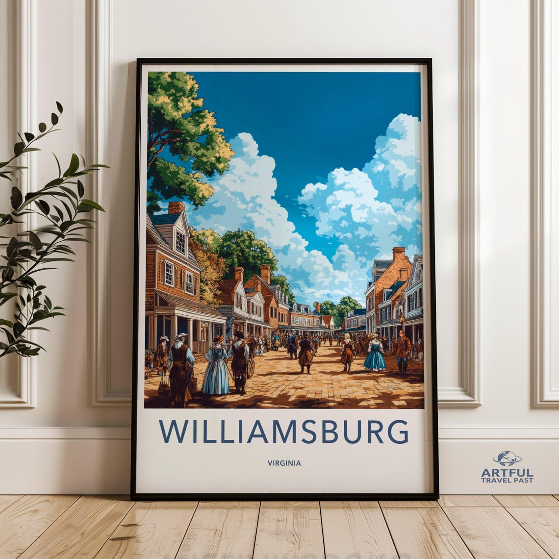 Williamsburg Virginia Colonial Street Historic Old Town Poster