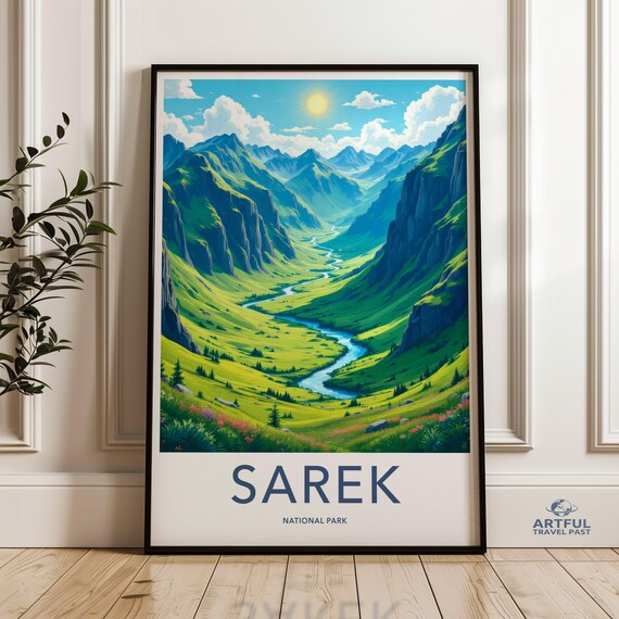 Sarek National Park Green Valley River Sweden Landscape Poster