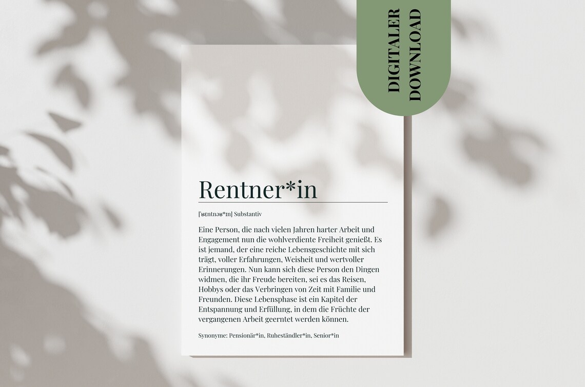 Postcard Pensioner Retirement Gift Poster