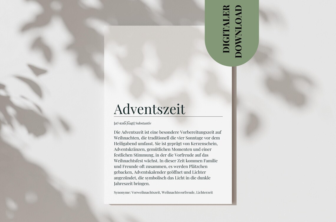 Advent Season Poster, Christmas Season Definition