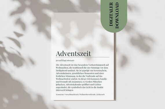 Advent Season Poster, Christmas Season Definition
