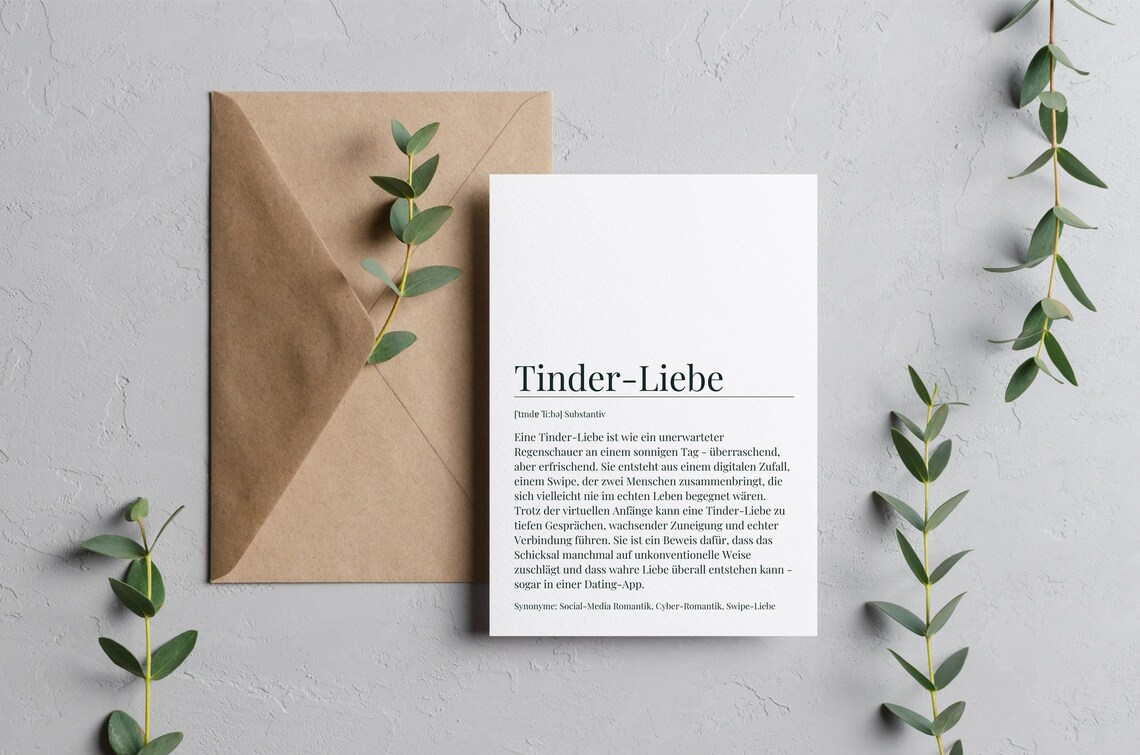 Tinder Love Definition Anniversary Christmas Poster - Image 4