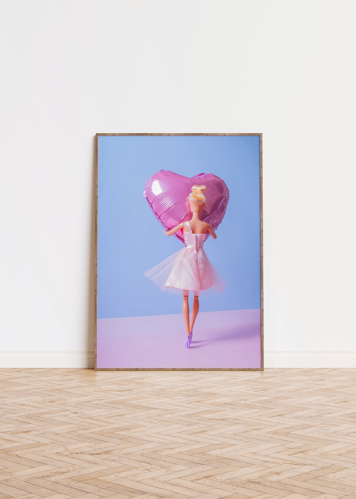 Retro Doll Heart Balloon Poster, Y2K Dorm Decor