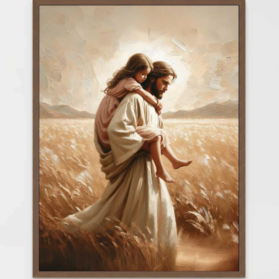 Jesus The Savior Christian Watercolour Art