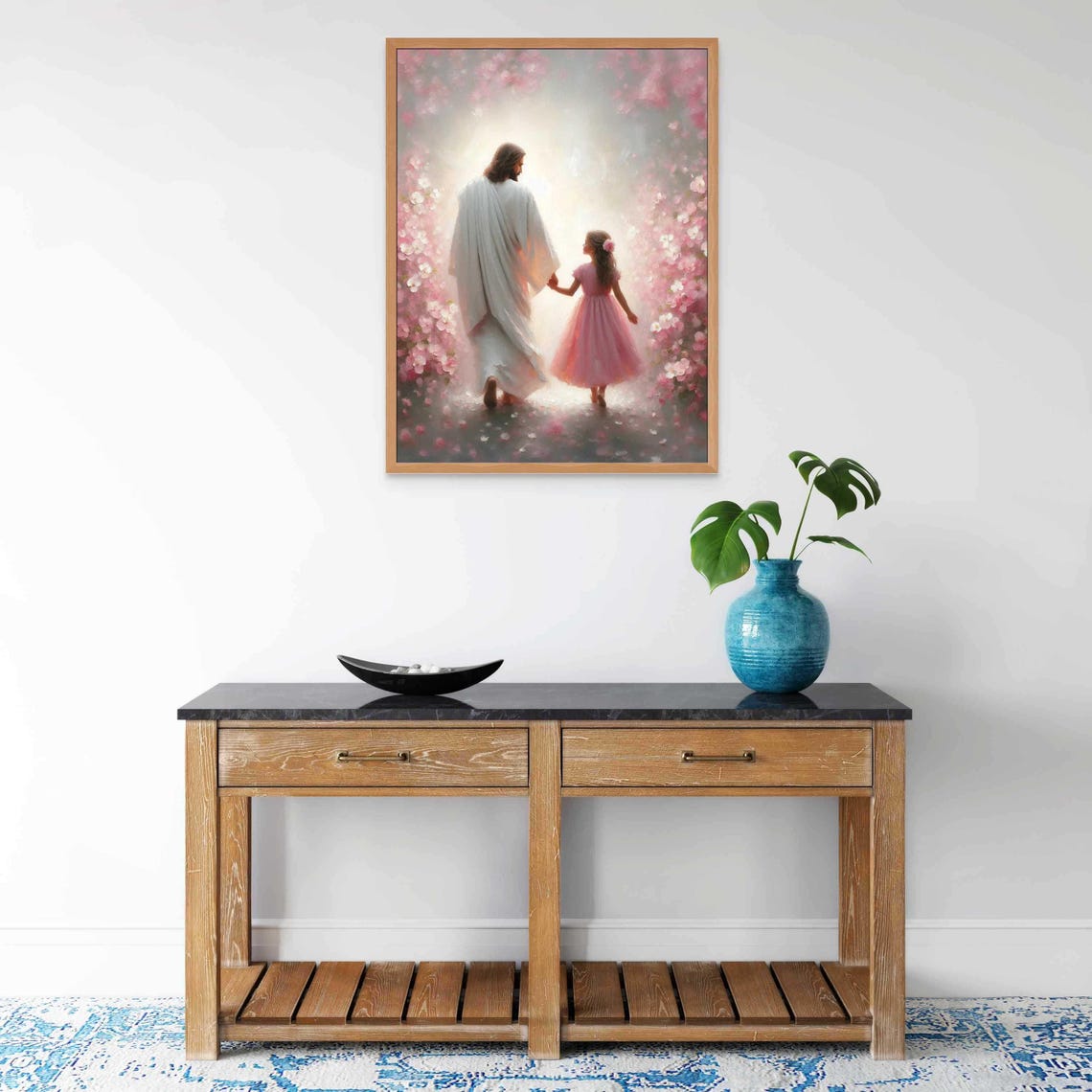 Traveled Road Christian Art Jesus With Girl Picture Of Jesus Christian Art For Women Jesus Art Lds Prints Bible Art Catholic Art - Image 6