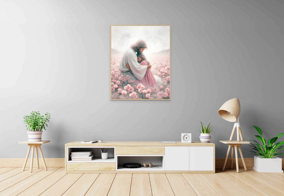 Comforting Faith Christian Art Jesus And Girl Art Jesus Painting Lds Bible Painting Jesus Prints Jesus With Children Art - Image 7