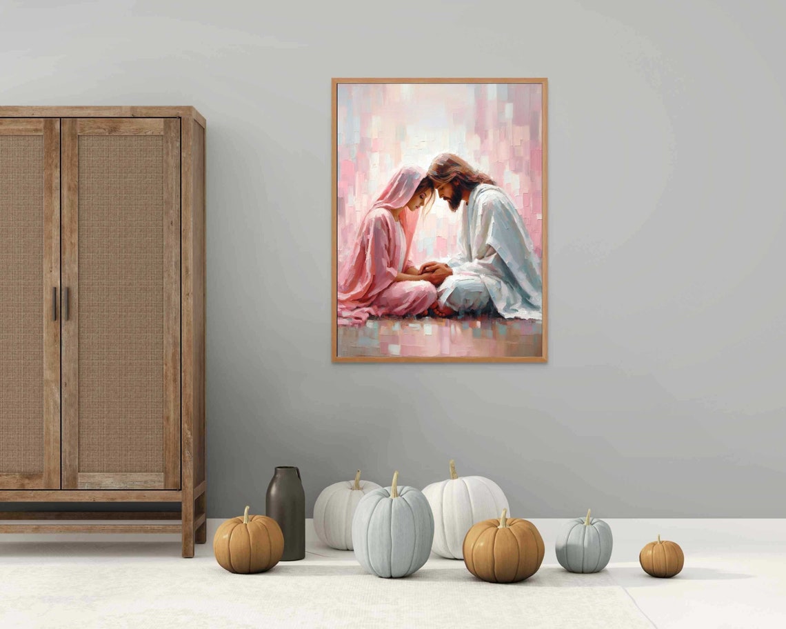 Close To Your Heart Modern Christian Art Jesus Praying With Girl Jesus Painting Lds Art Bible Art Jesus And Woman Christian Painting - Image 5