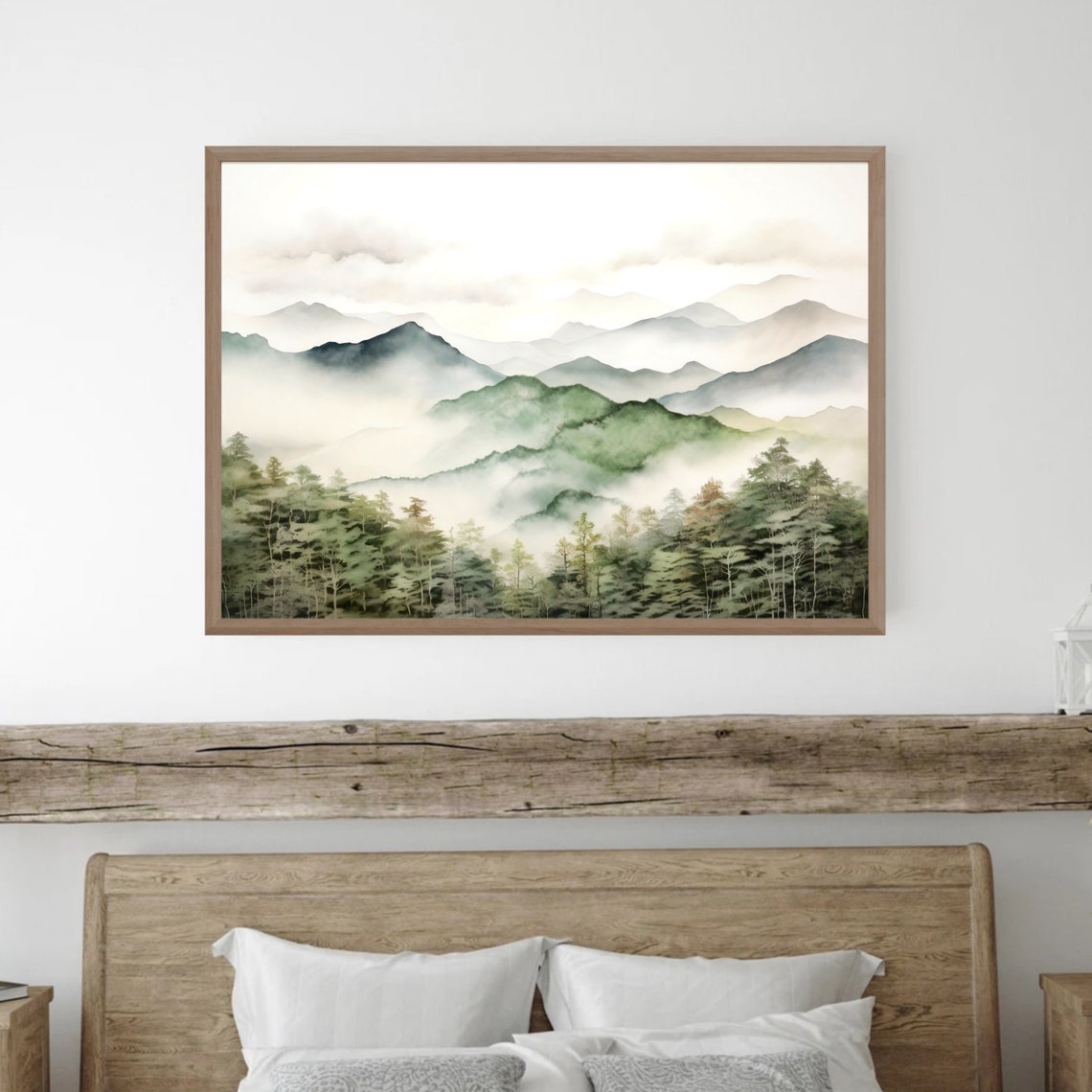Great Smoky Mountains National Park Watercolor Painting Art Pint Smoky Mountains Poster Watercolor Art Travel Gifts Travel Poster - Image 3