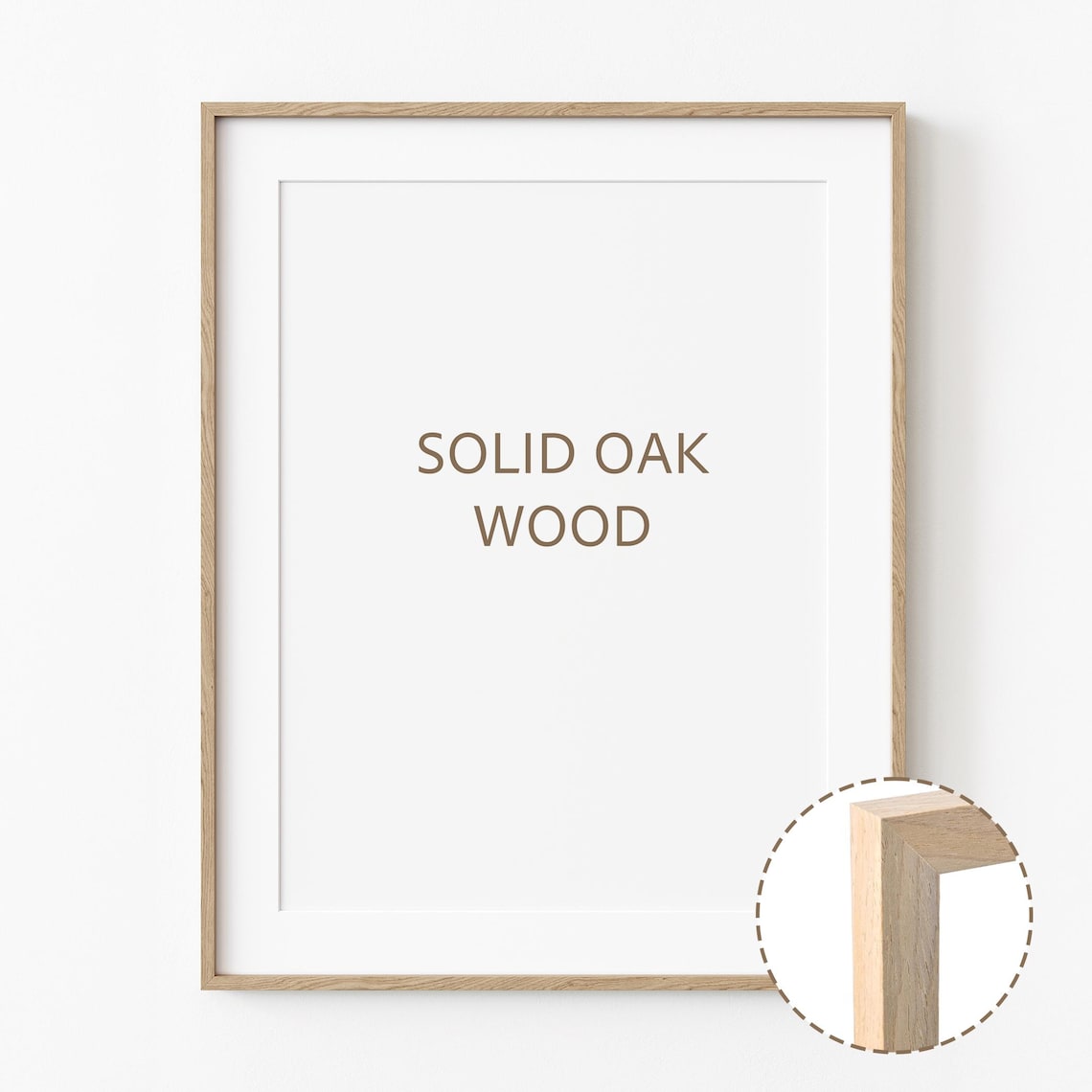 Oak Picture Gallery Frame With Plexiglass