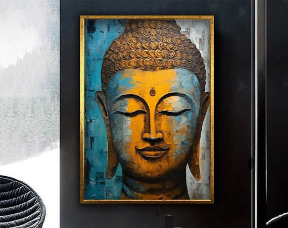 Buddha Buddha Painting Buddha Print Wall Art Modern Wall Art Decor Ready To Hang Print Wall Decor