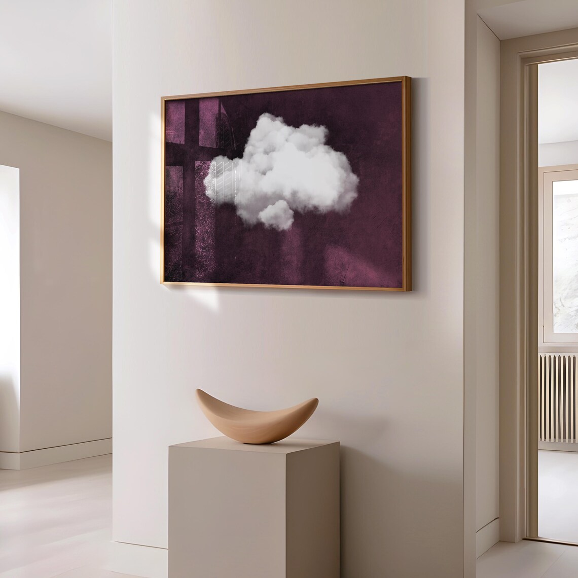 Cloud Print, Modern Abstract Minimalist Art Print - Image 2