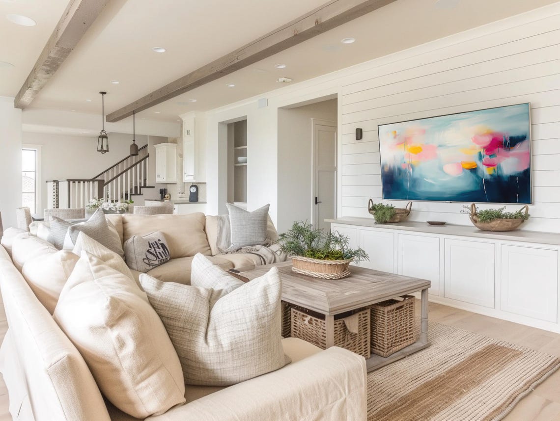 Abstract Frame Tv Art Art For Frame Tv Summer Abstract Oil Painting Bold Colorful Abstract Modern Art 394 - Image 3