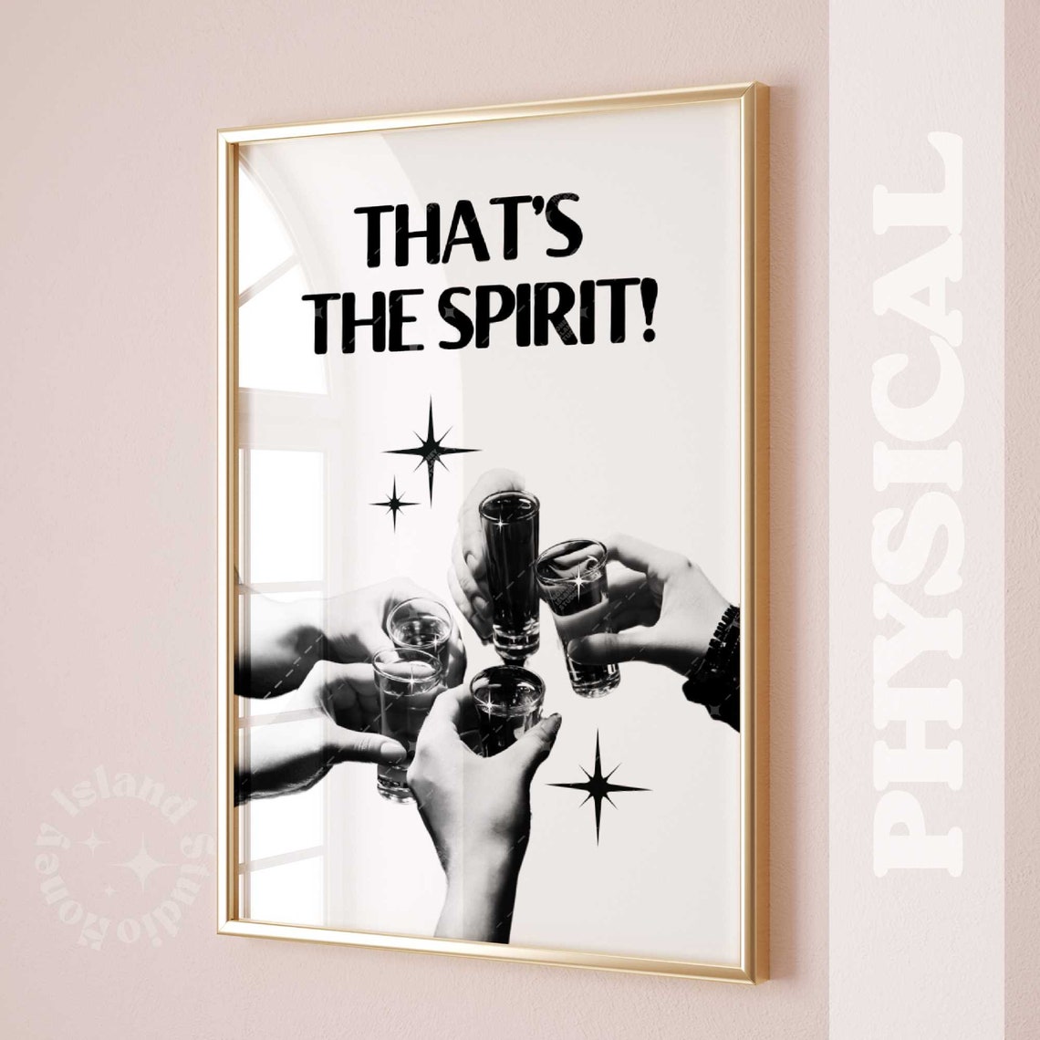 Cheers Cocktail Bar Retro Y2K Art Print