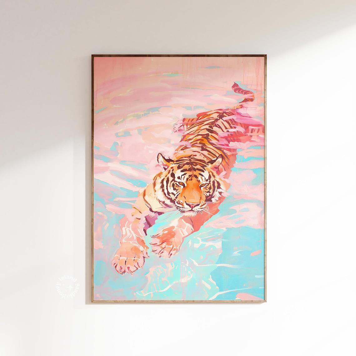 Tiger Print, Preppy Dorm Decor Retro Poster