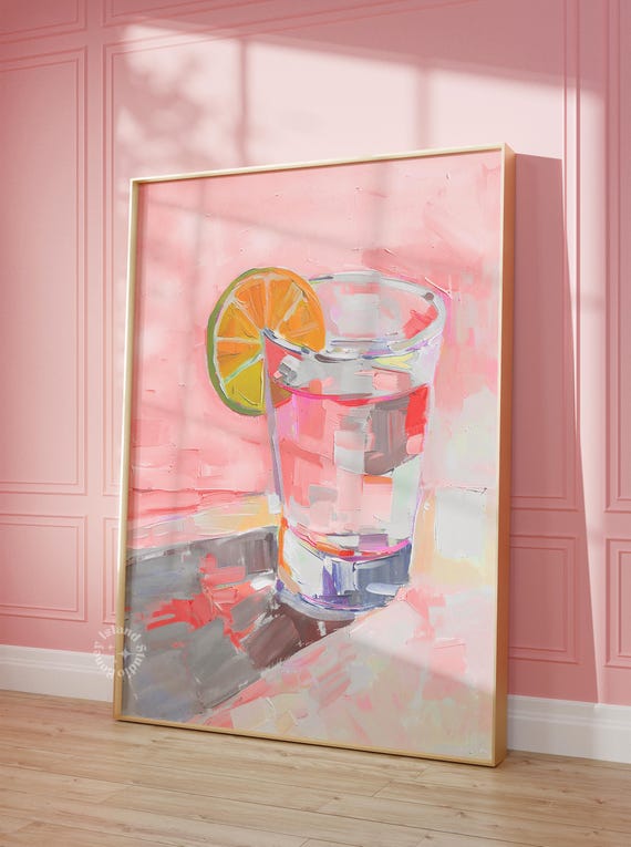 Tequila Retro Bar Cart Decor Art Print