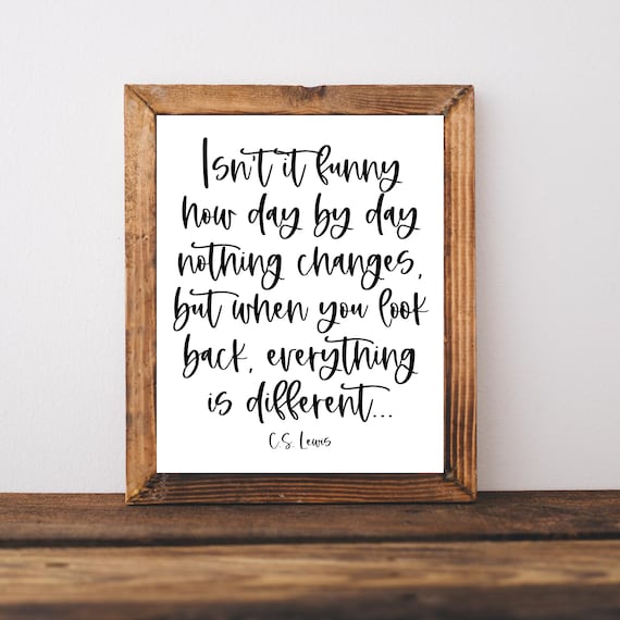 C.S. Lewis Isnt It Funny Day By Day Hand Lettered Quote Poster