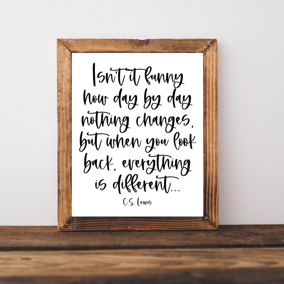 C.S. Lewis Isnt It Funny Day By Day Hand Lettered Quote Poster
