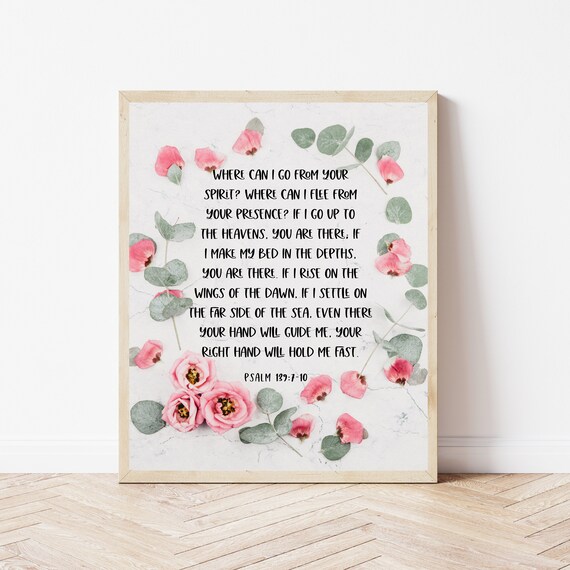 Bible Verse Wall Art Decor Psalm 139 Boho Christian Print Affirmations Comfort Sympathy Gift