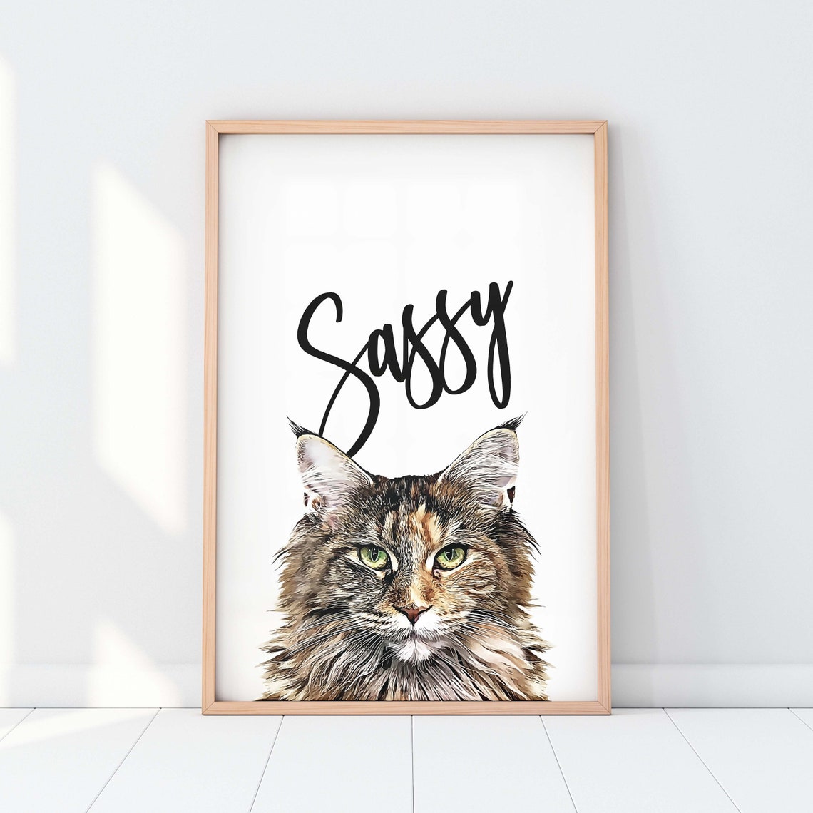 Custom Pet Portrait Dog and Cat Portrait Art Print