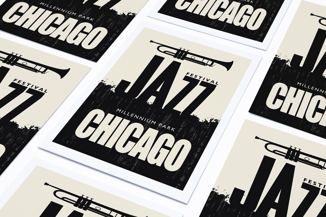 Chicago Jazz Poster, Mid-Century Music Art Print - Image 4
