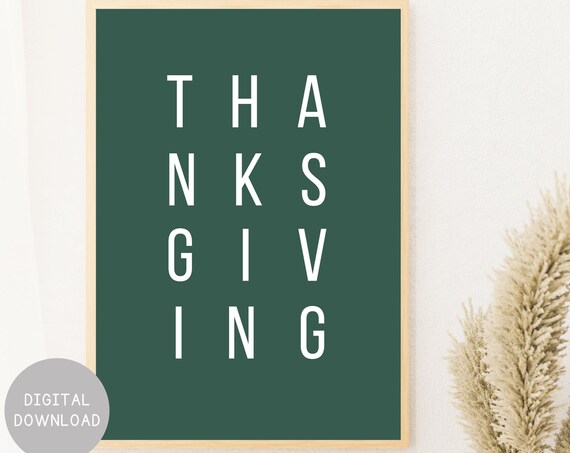 Thanksgiving Autumn Decor Art Print, Fall Poster