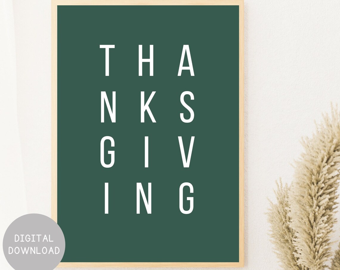 Thanksgiving Autumn Decor Art Print, Fall Poster