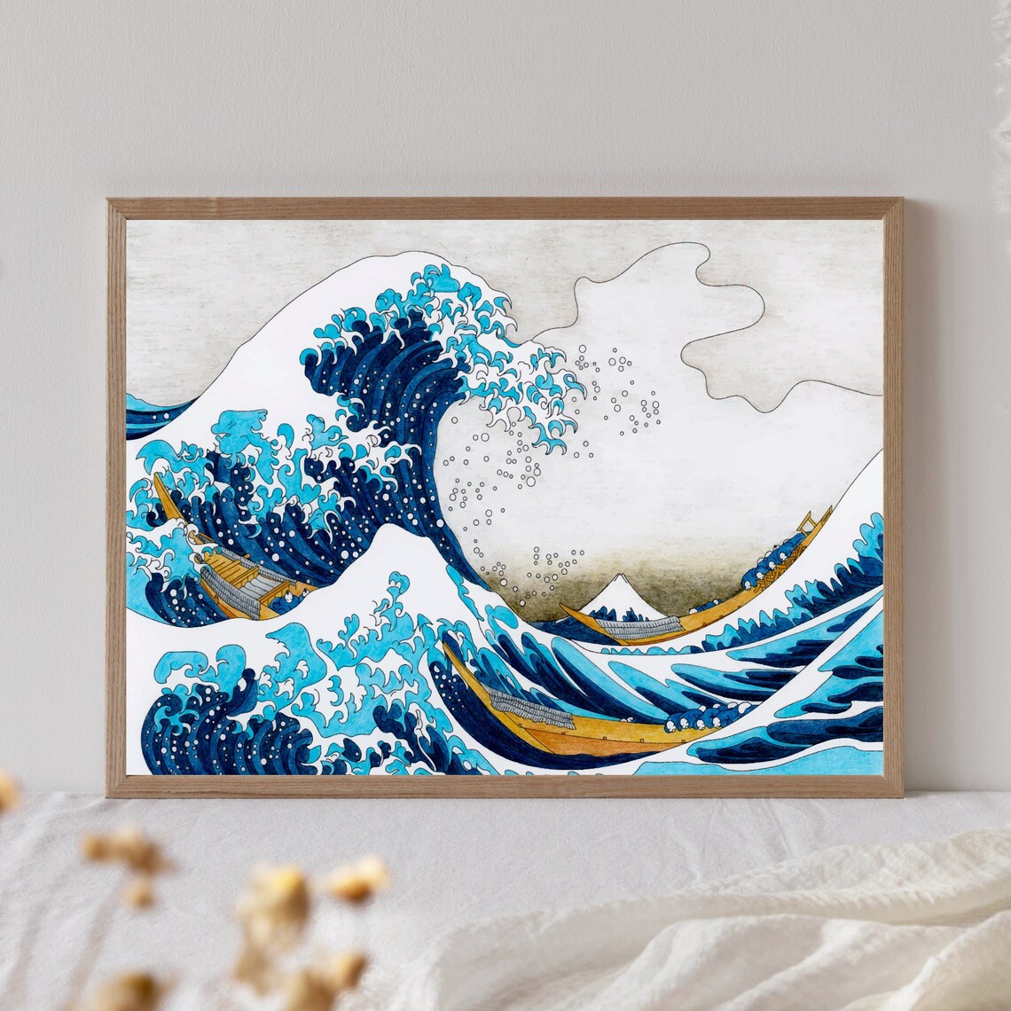 Hokusai Great Wave Off Kanagawa Japanese Ocean Woodblock Art Poster