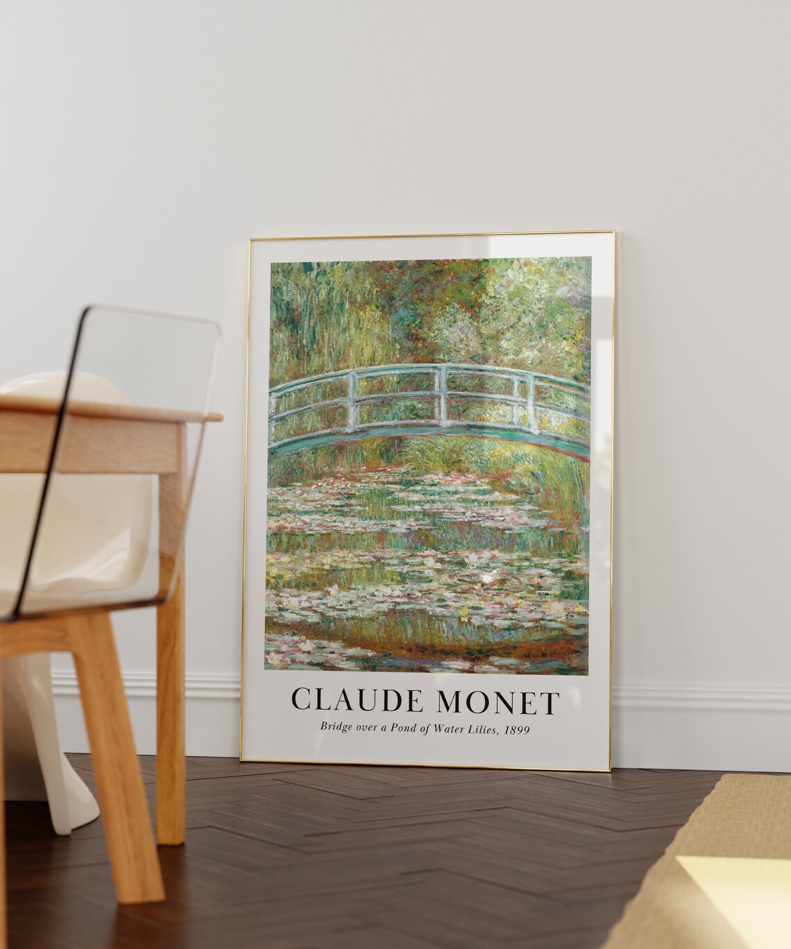 Monet Bridge Over A Pond Of Water Lilies Print - Image 3