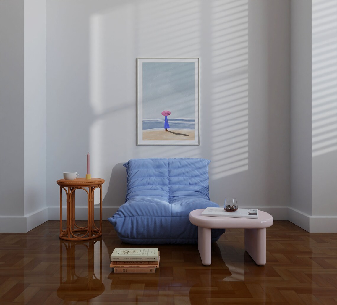 Ocean View Mindful Art Print, Peaceful Nature Poster - Image 4
