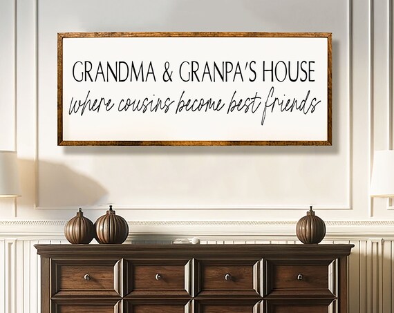 Grandma Grandpas House Family Sign Art Print