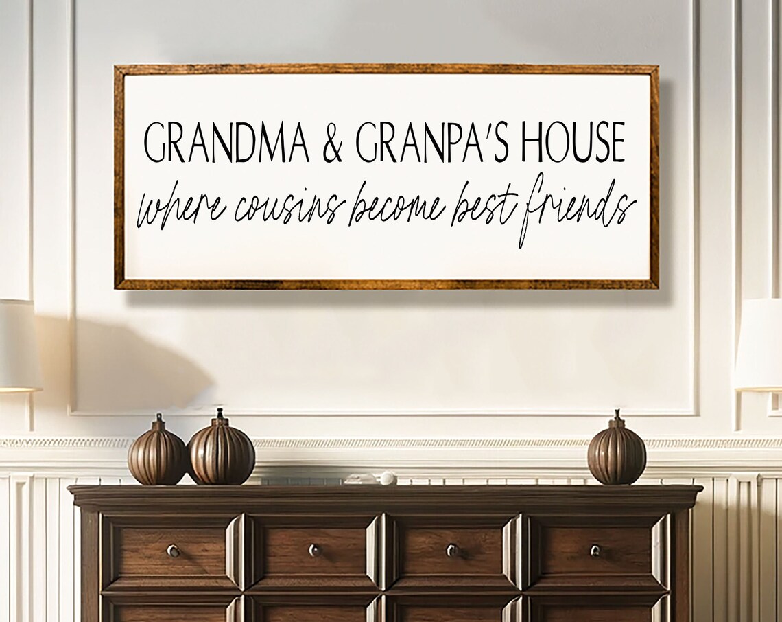 Grandma Grandpas House Family Sign Art Print