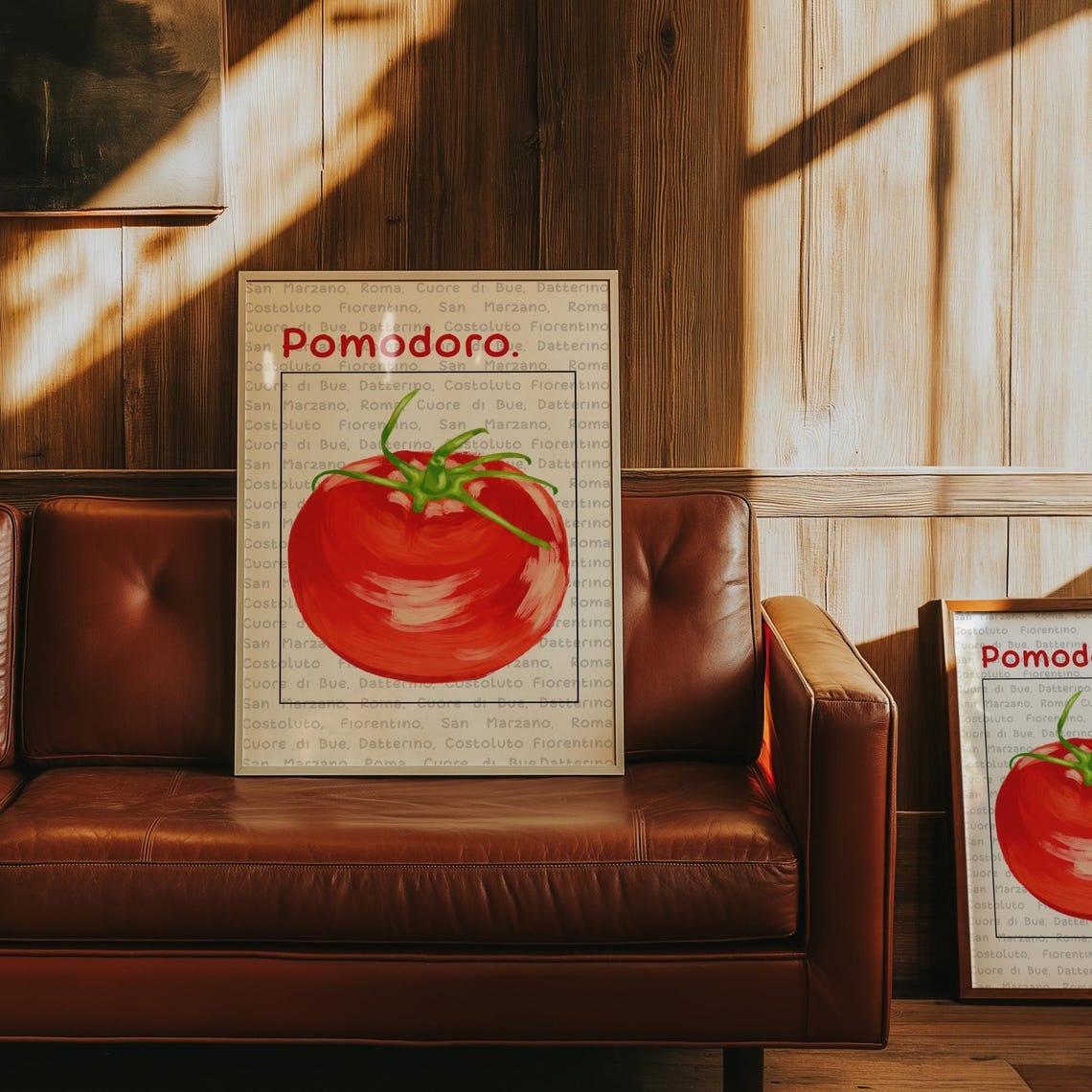 Pomodoro Print, Italian Kitchen Decor Food Illustration