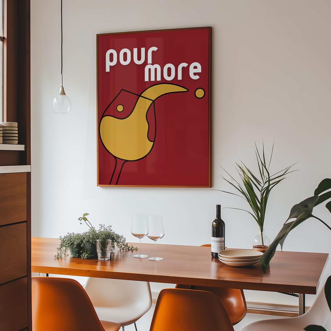 Modern Wine Art Print, Funny Bar Decor - Image 3
