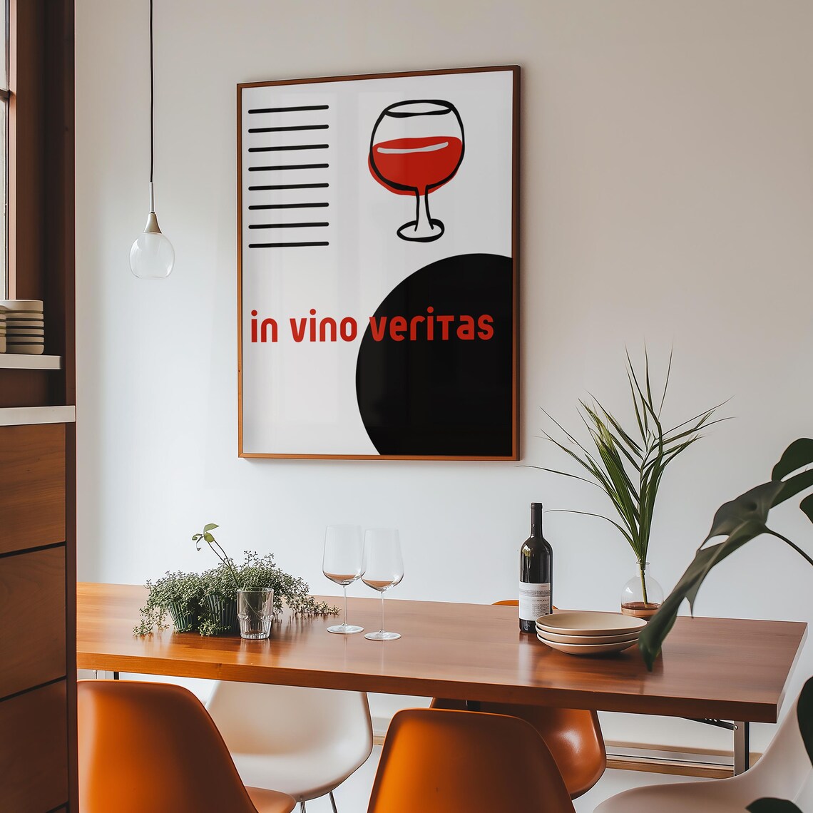 Minimalist Wine Poster, Italian Wine Line Art - Image 2