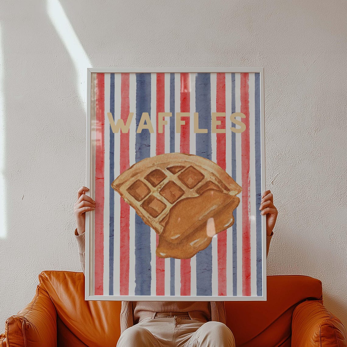 Waffle Watercolor Dessert Art Print - Image 3