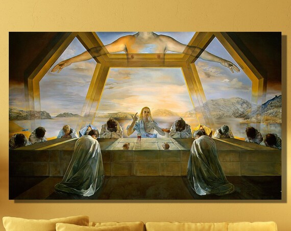 Salvador Dali The Sacrament Of The Last Supper Surreal Art Poster
