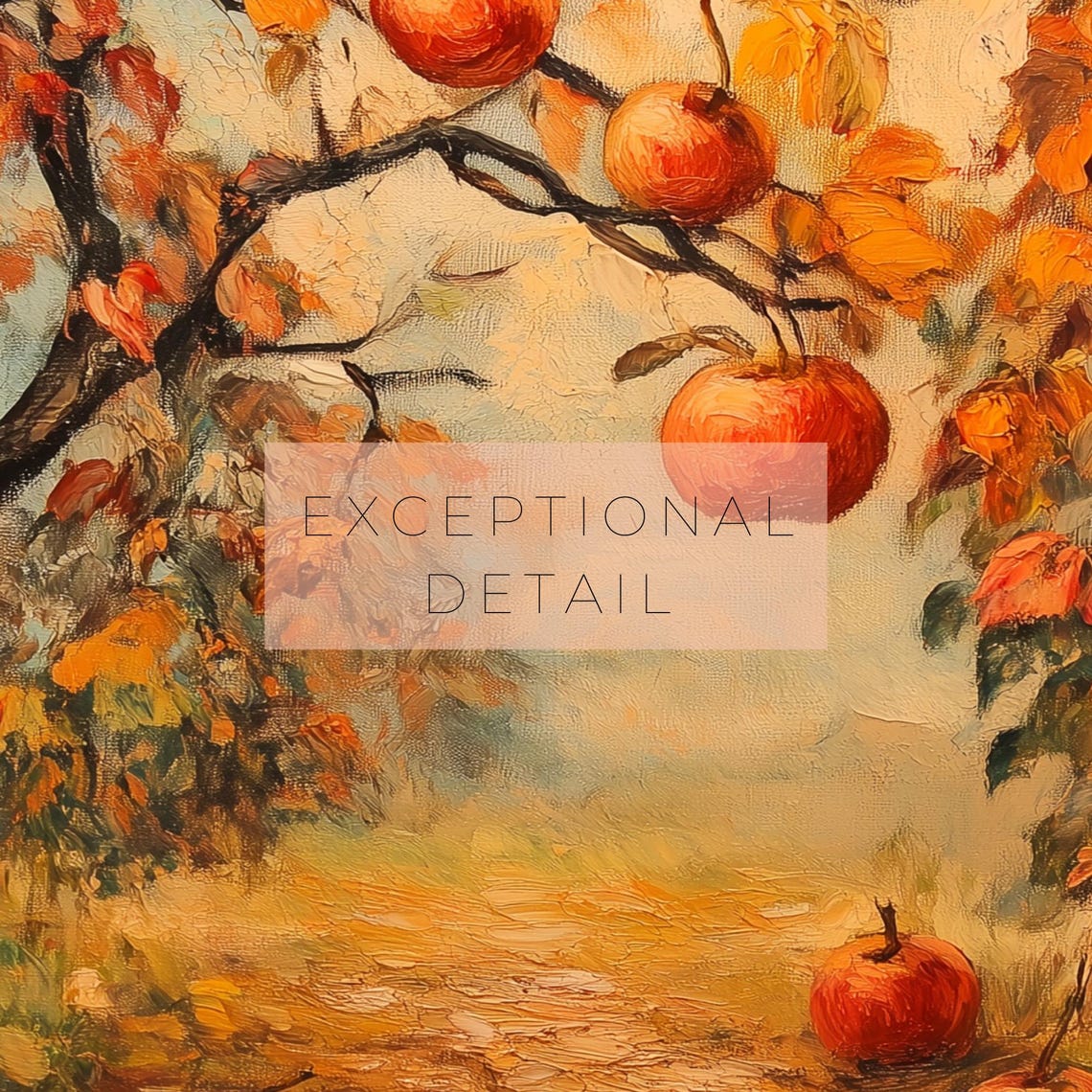 Autumn Apple Orchard Harvest Tree Red Fruit Vintage Fall Art Poster - Image 2