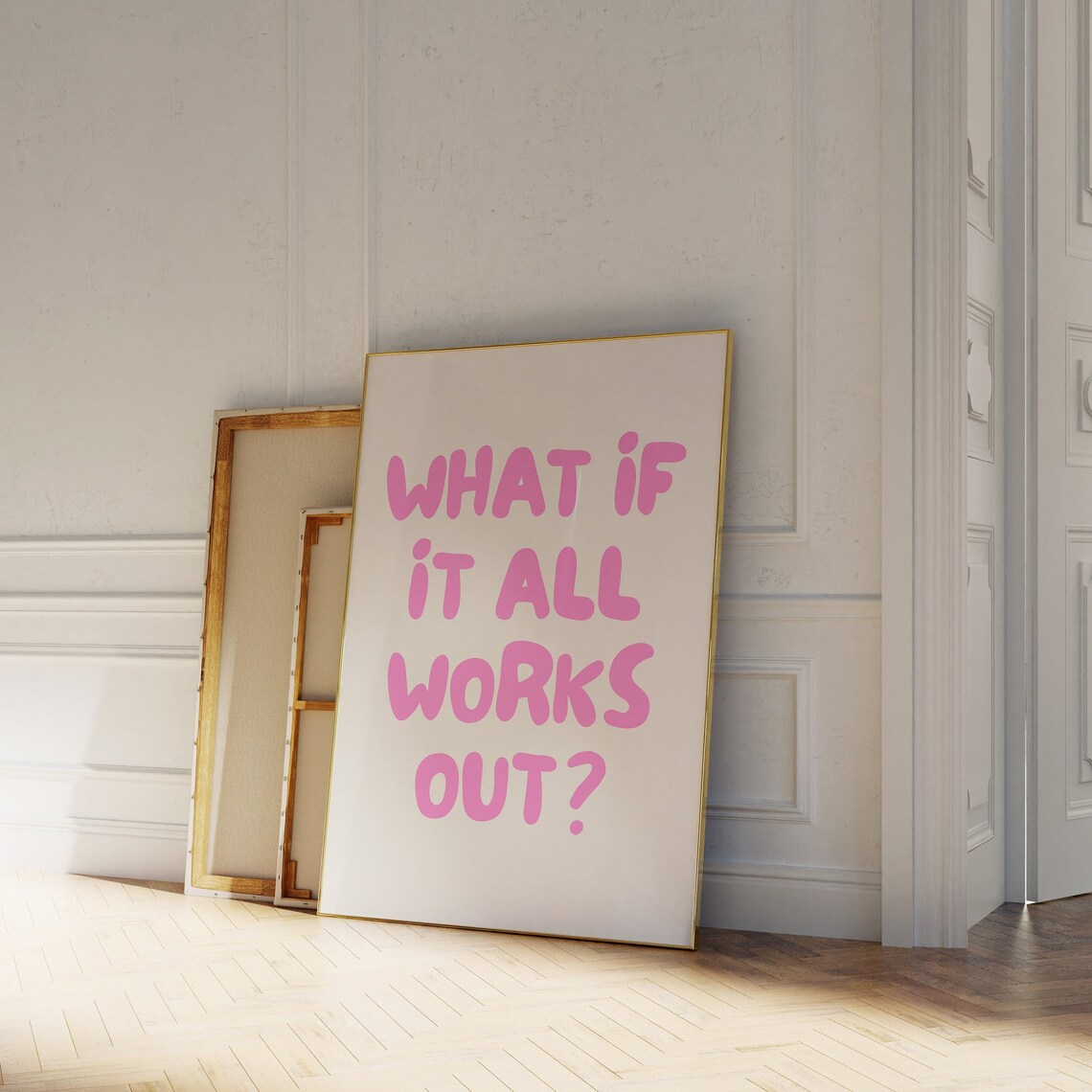 What If It All Works Out, Pink Retro Art Print - Image 3