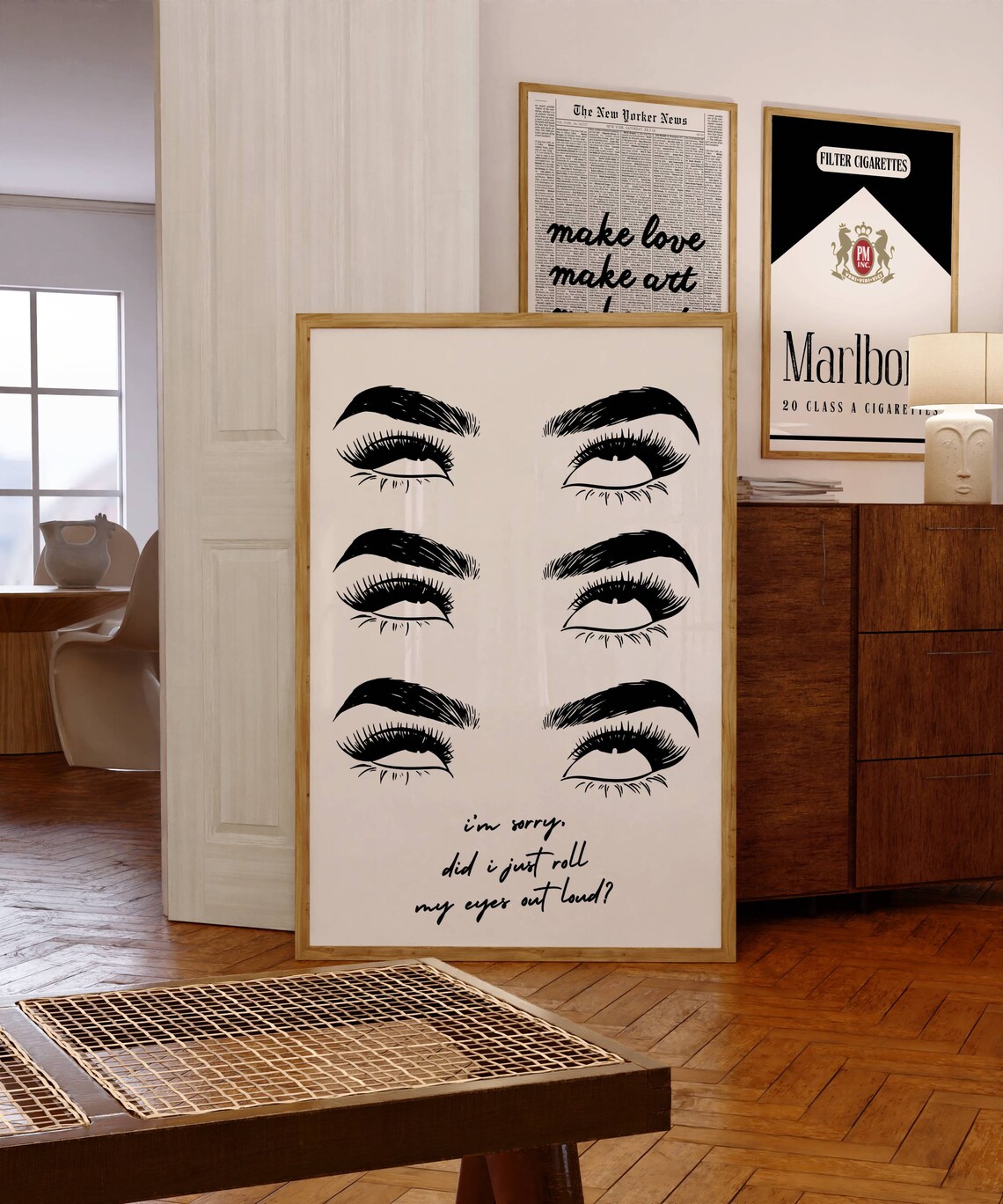 Did I Just Roll My Eyes Out Loud Funny Sassy Bold Eye Art Poster