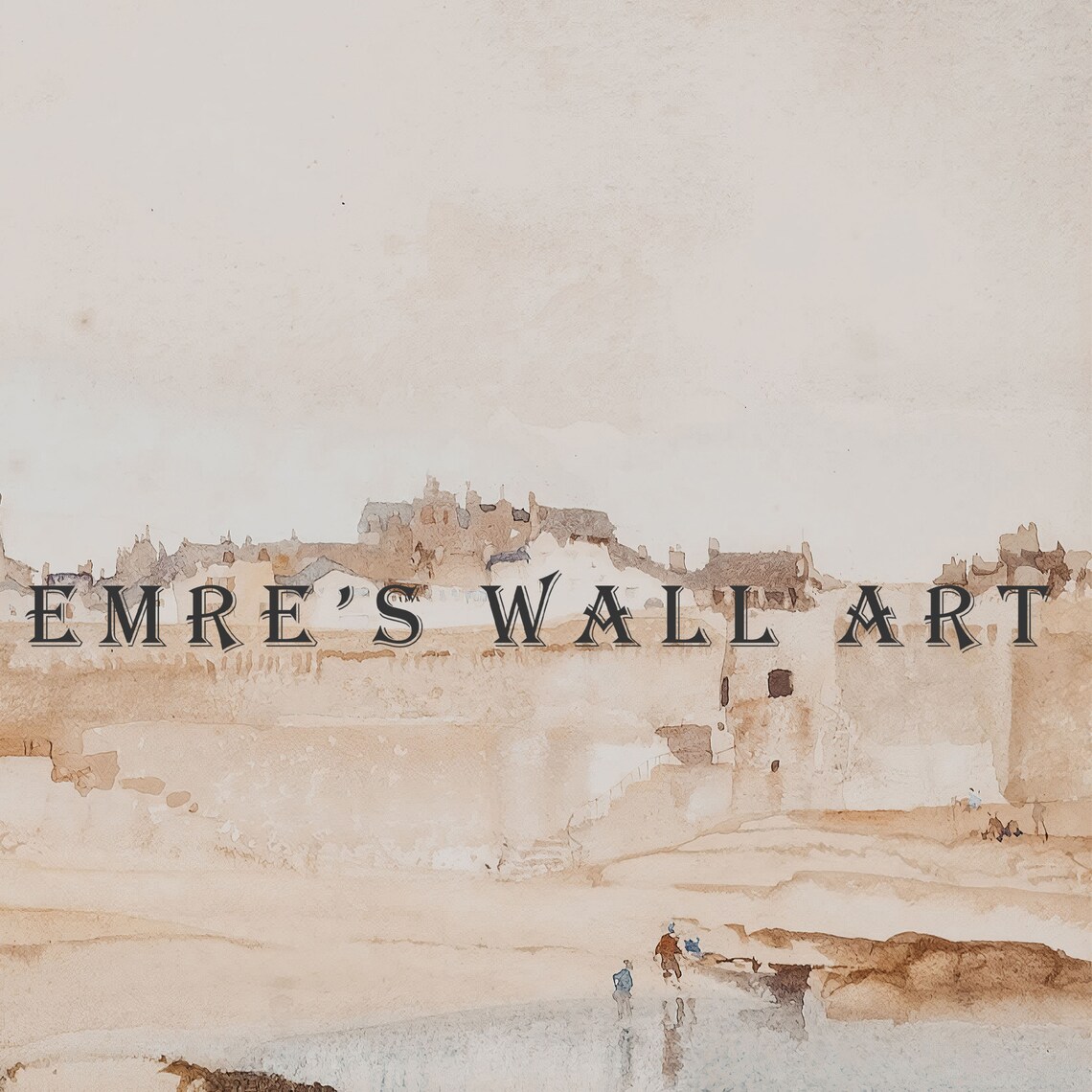 Vintage French Country Neutral City Art Print - Image 2