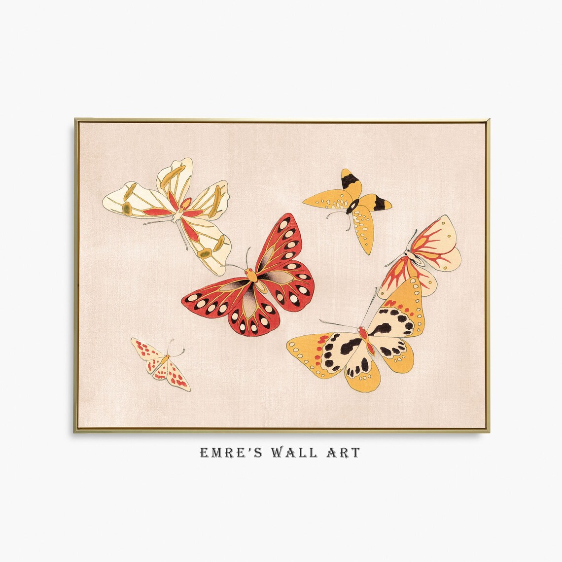 Vintage Butterfly Print, Boho Rustic Country Art - Image 2