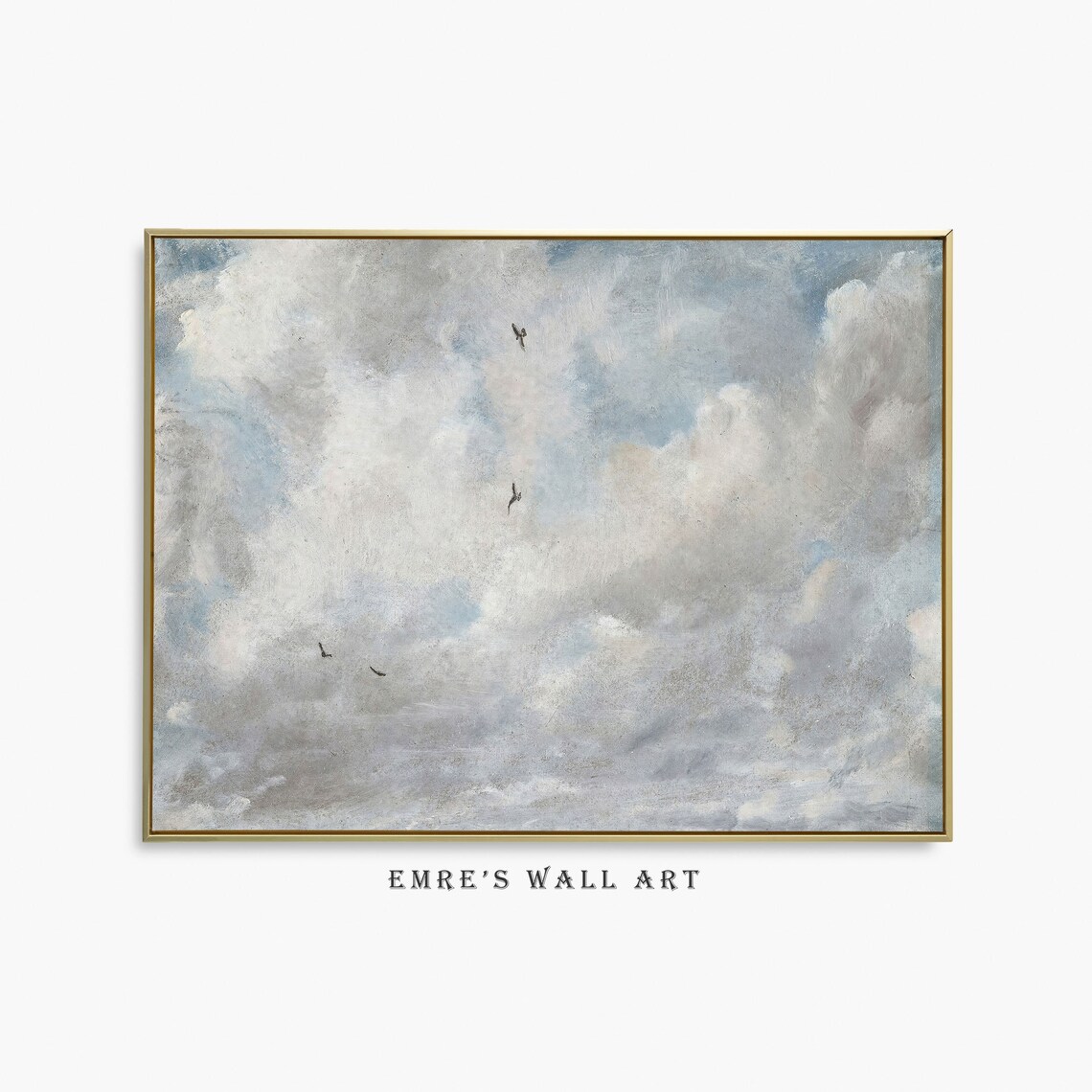 Cloud Study Vintage Sky Landscape Art Print
