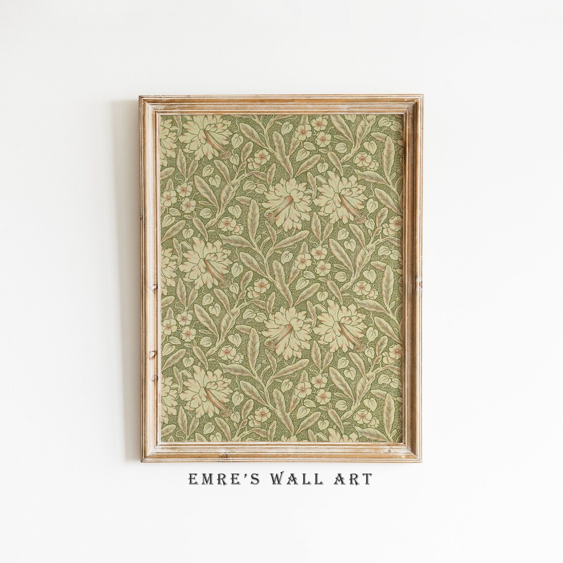 Antique Tapestry Botanical Pattern Art Print