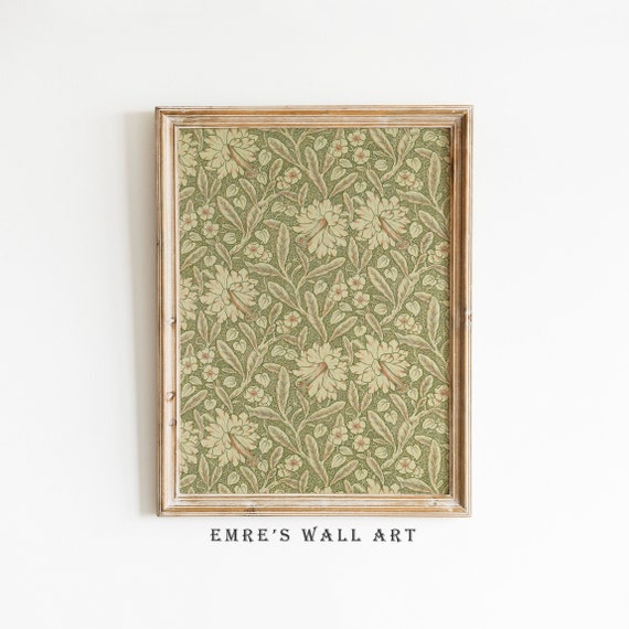 Antique Tapestry Botanical Pattern Art Print
