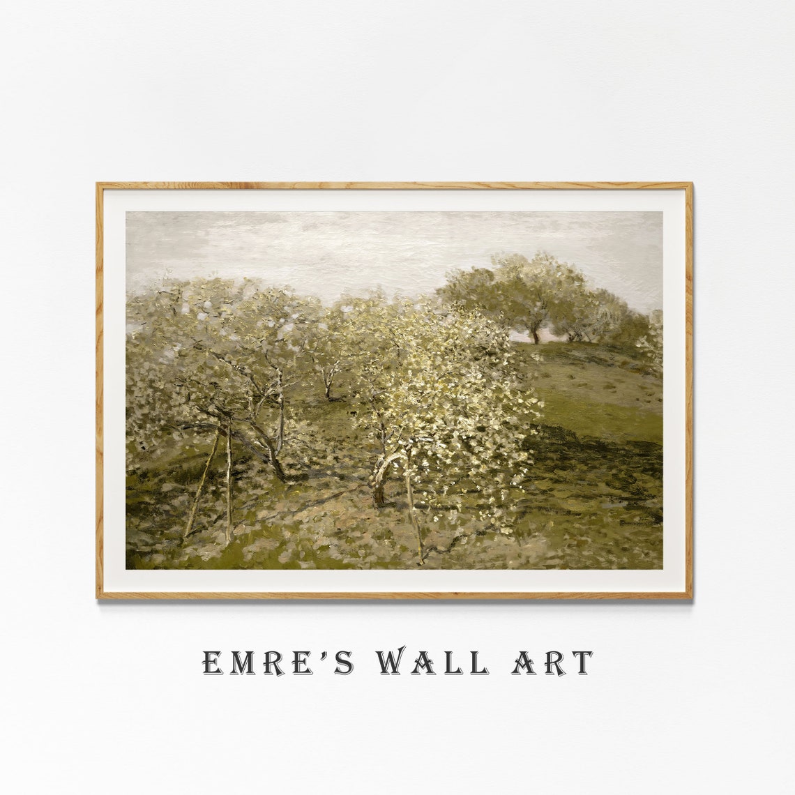 Blooming Orchard Fruit Trees Spring Impressionist Landscape Poster - Image 4