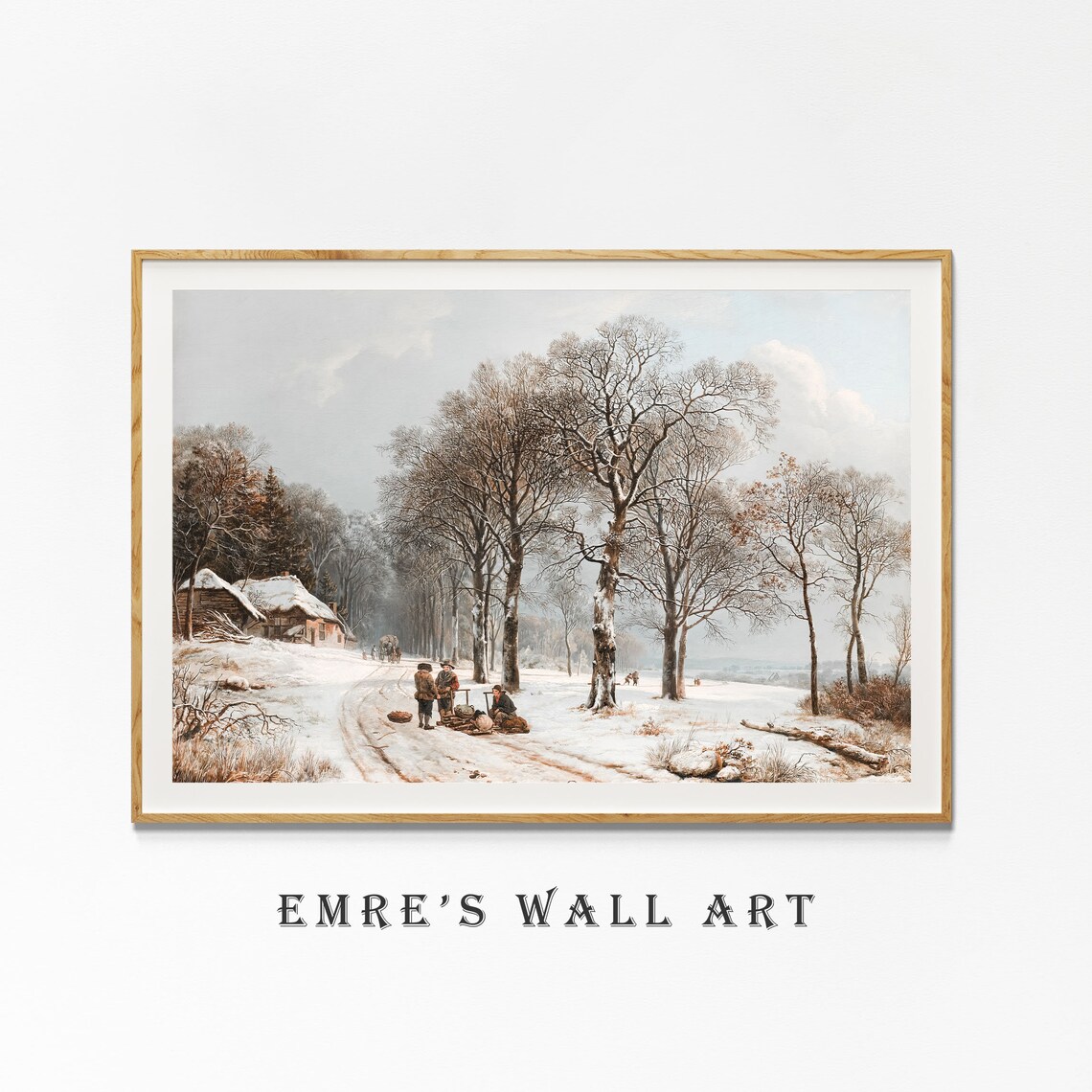 Winter Country Farmhouse Vintage Art Print - Image 4