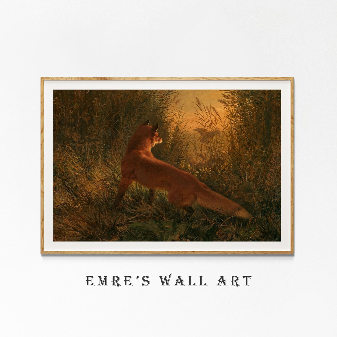Fox Painting, Rustic Vintage Animal Landscape - Image 4