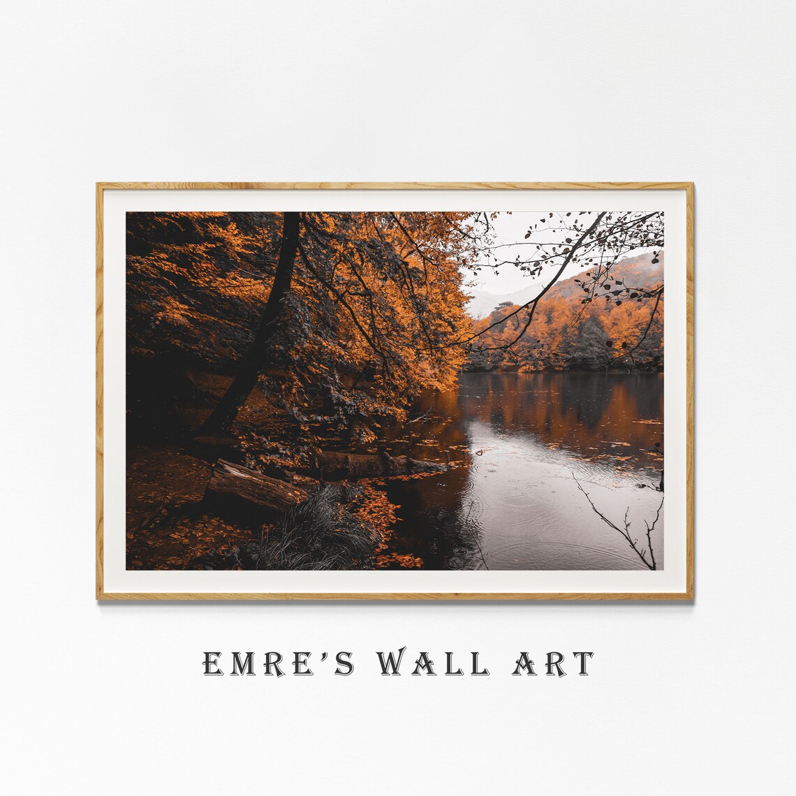 Autumn Moody Art Print, Rustic Farmhouse Landscape - Image 4