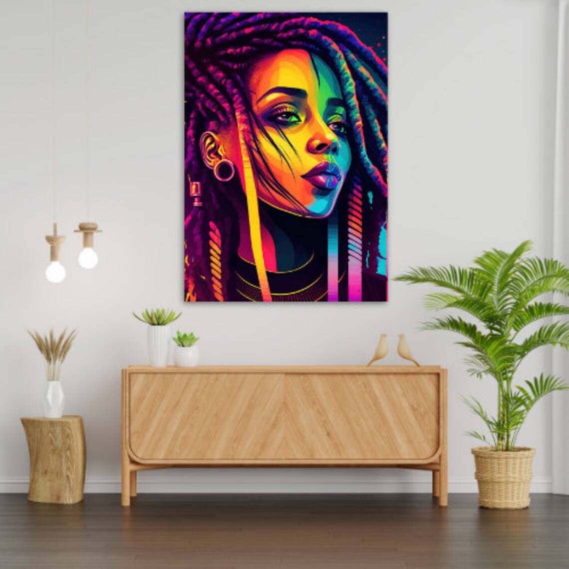 African Beauty Wall Art Ready To Hang African Decor Wall Hanging Nature Art Wall Decor - Image 2